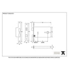 Polished Brass 6" Horizontal 5 Lever Sash Lock | From The Anvil-Horizontal Locks-Yester Home