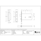 Polished Brass 6" Horizontal 5 Lever Sash Lock | From The Anvil - Horizontal Locks - From The Anvil - Yester Home