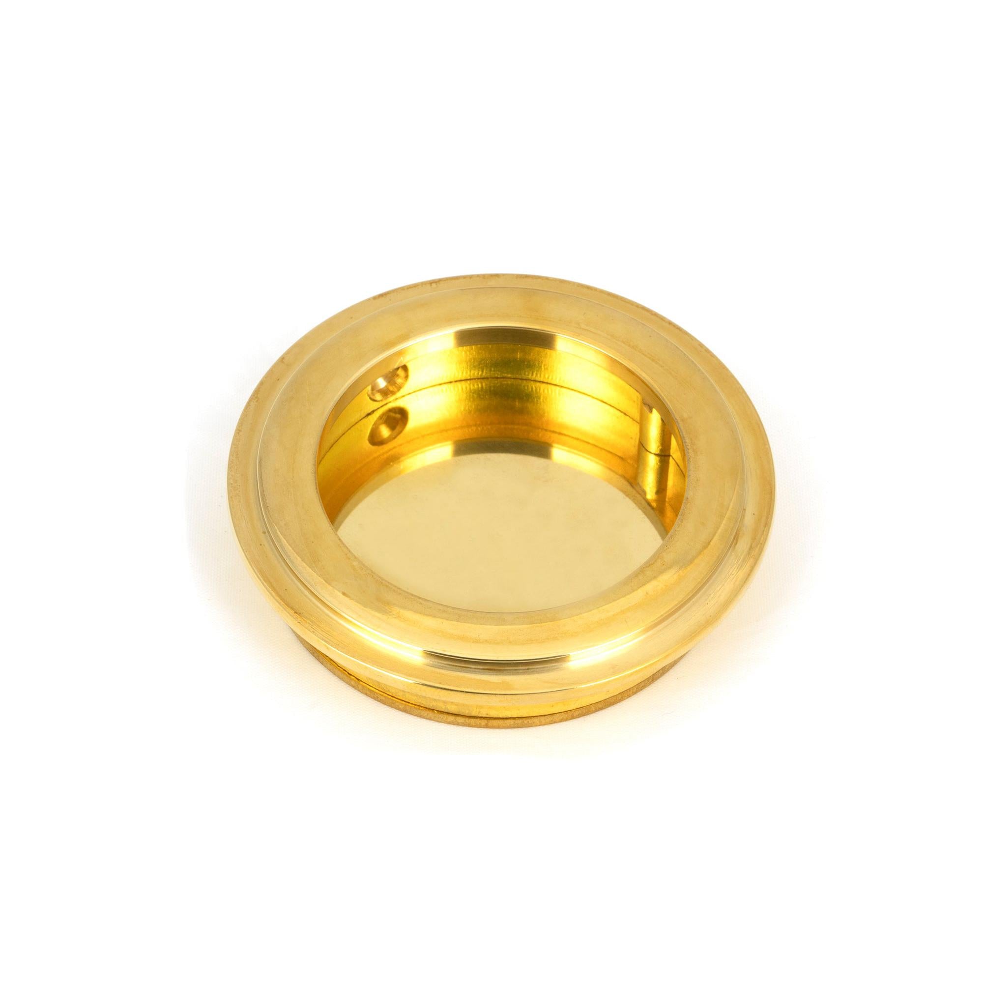 Polished Brass 60mm Art Deco Round Pull | From The Anvil - Cabinet Pulls - From The Anvil - Yester Home