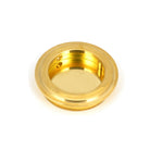 Polished Brass 60mm Art Deco Round Pull | From The Anvil-Cabinet Pulls-Yester Home