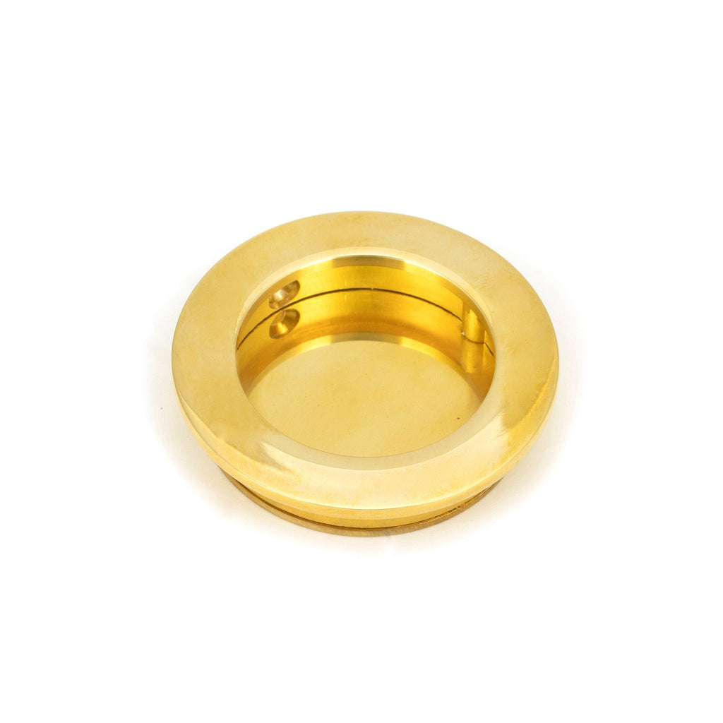 Polished Brass 60mm Plain Round Pull | From The Anvil-Cabinet Pulls-Yester Home
