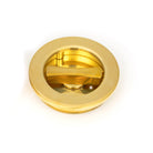Polished Brass 60mm Plain Round Pull - Privacy Set | From The Anvil-Cabinet Pulls-Yester Home