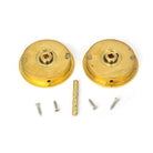 Polished Brass 60mm Plain Round Pull - Privacy Set | From The Anvil-Cabinet Pulls-Yester Home