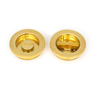 Polished Brass 60mm Plain Round Pull - Privacy Set | From The Anvil - Cabinet Pulls - From The Anvil - Yester Home