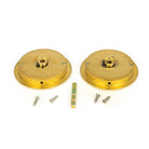 Polished Brass 75mm Art Deco Round Pull - Privacy Set | From The Anvil-Cabinet Pulls-Yester Home