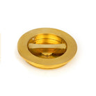 Polished Brass 75mm Plain Round Pull - Privacy Set | From The Anvil-Cabinet Pulls-Yester Home