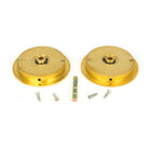 Polished Brass 75mm Plain Round Pull - Privacy Set | From The Anvil-Cabinet Pulls-Yester Home