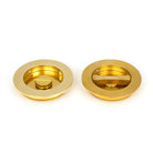 Polished Brass 75mm Plain Round Pull - Privacy Set | From The Anvil - Cabinet Pulls - From The Anvil - Yester Home