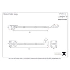 Polished Brass 8" Cabin Hook | From The Anvil-Cabin Hooks-Yester Home