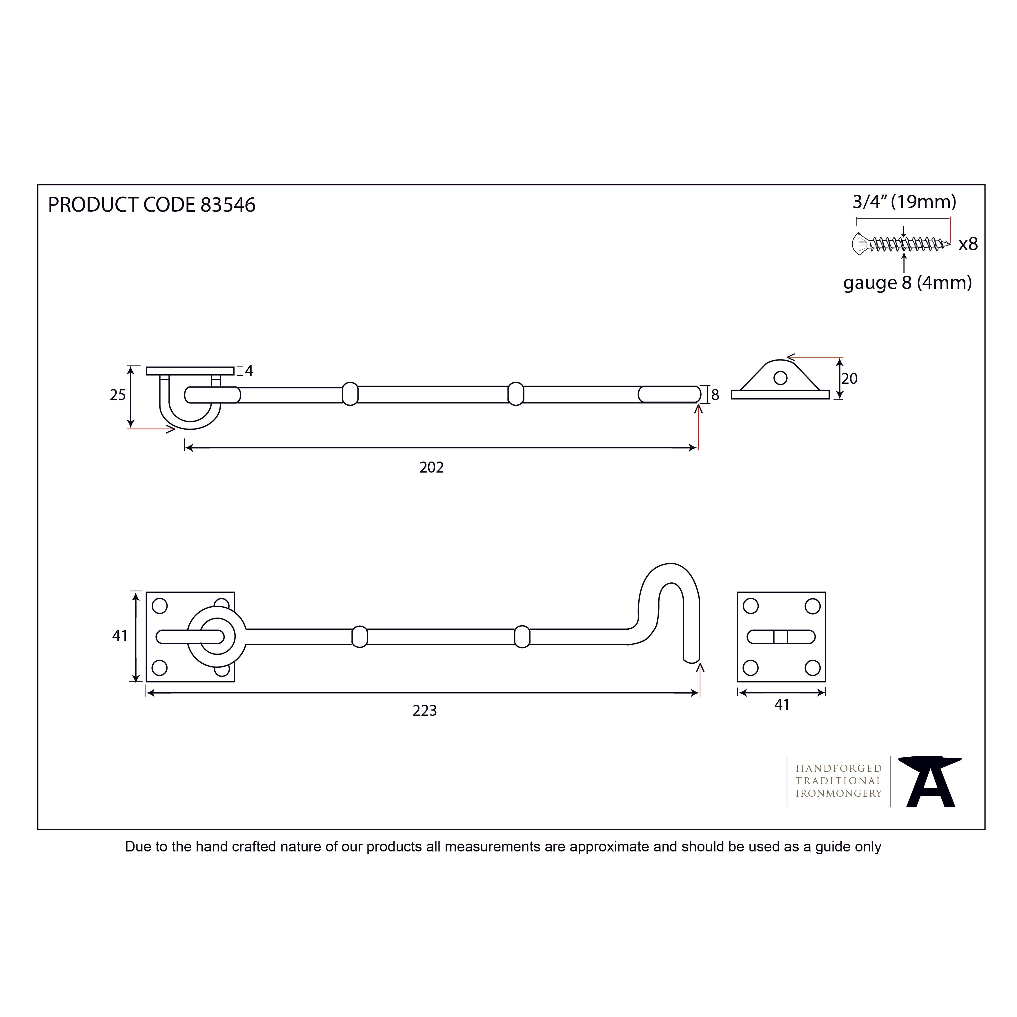 Polished Brass 8" Cabin Hook | From The Anvil-Cabin Hooks-Yester Home