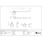 Polished Brass 8" Newbury Stay (Steel Window) - Stays - From The Anvil - Yester Home