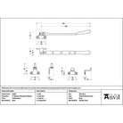 Polished Brass 8" Newbury Stay (Steel Window) - Stays - From The Anvil - Yester Home