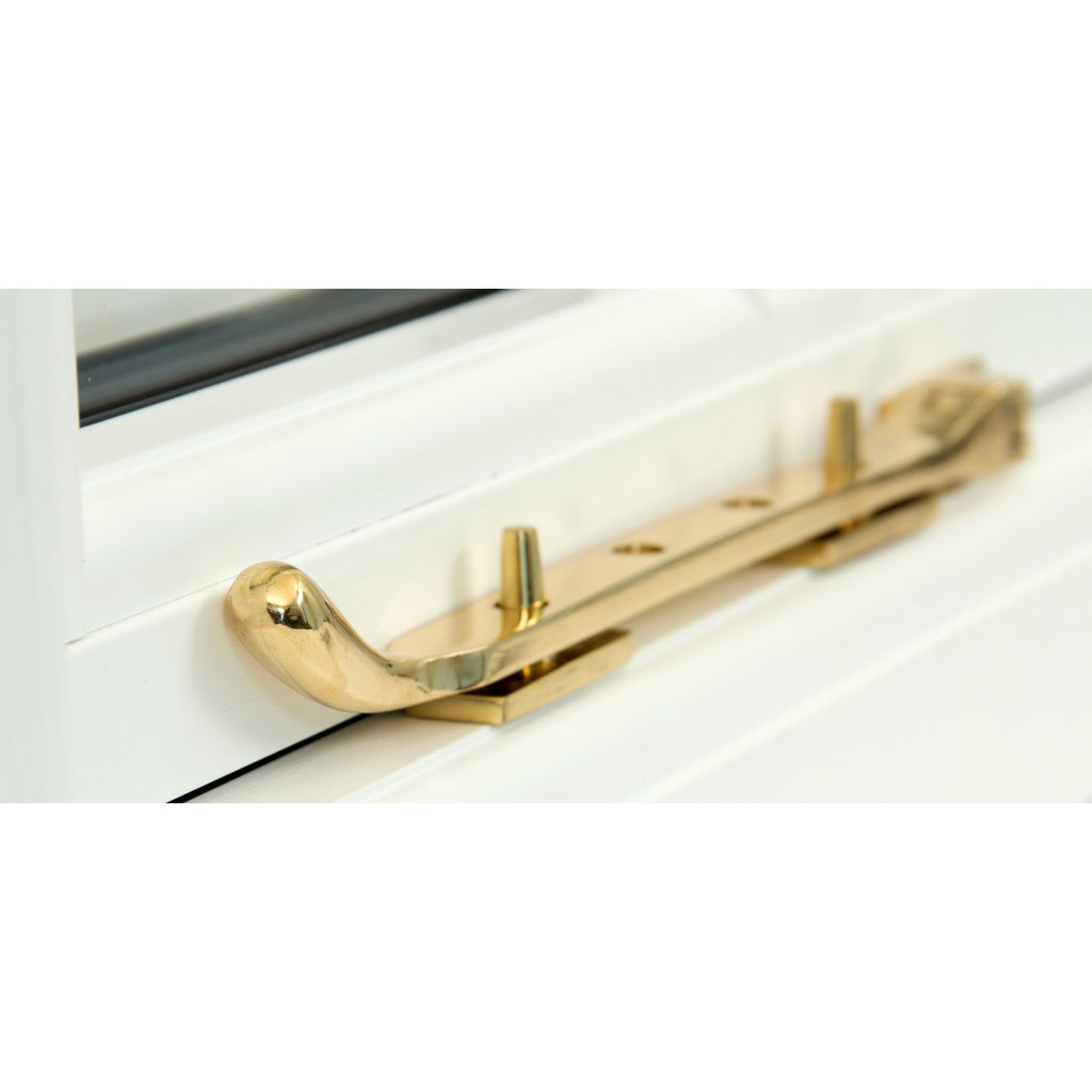 Polished Brass 8" Peardrop Stay | From The Anvil