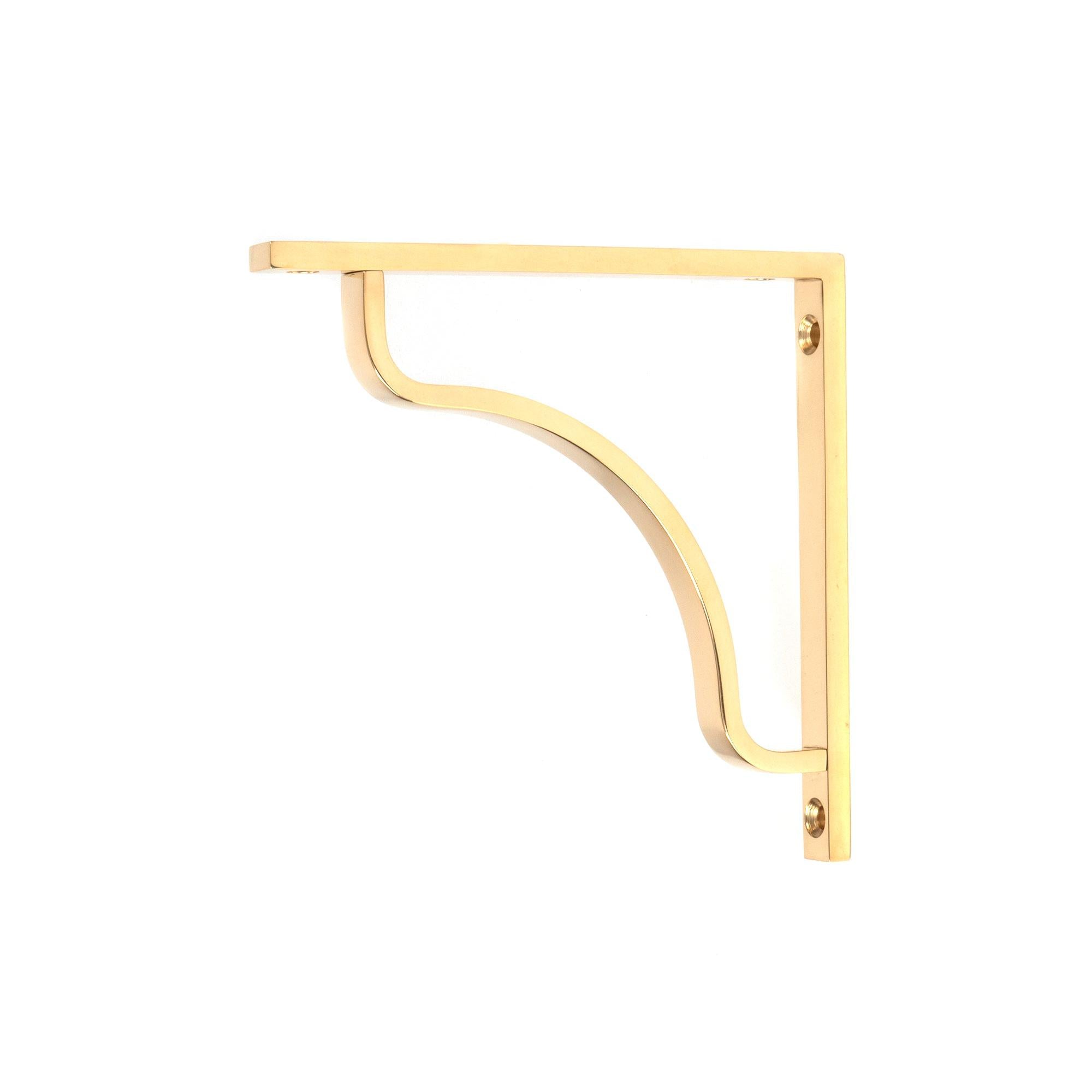 Polished Brass Abingdon Shelf Bracket (150mm x 150mm) | From The Anvil - Shelf Brackets - From The Anvil - Yester Home