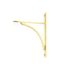 Polished Brass Apperley Shelf Bracket (260mm x 200mm) | From The Anvil-Shelf Brackets-Yester Home