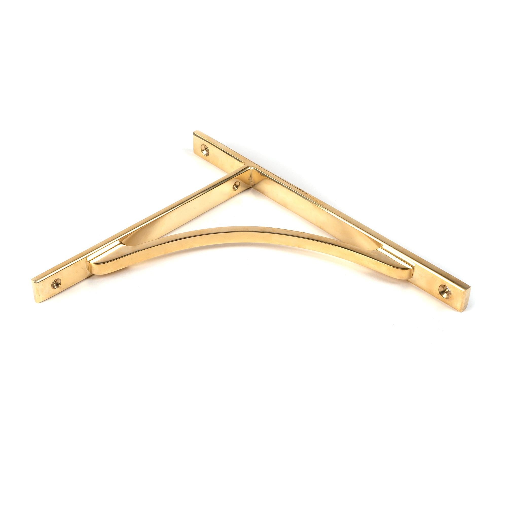 Polished Brass Apperley Shelf Bracket (260mm x 200mm) | From The Anvil - Shelf Brackets - From The Anvil - Yester Home