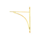 Polished Brass Apperley Shelf Bracket (314mm x 250mm) | From The Anvil-Shelf Brackets-Yester Home