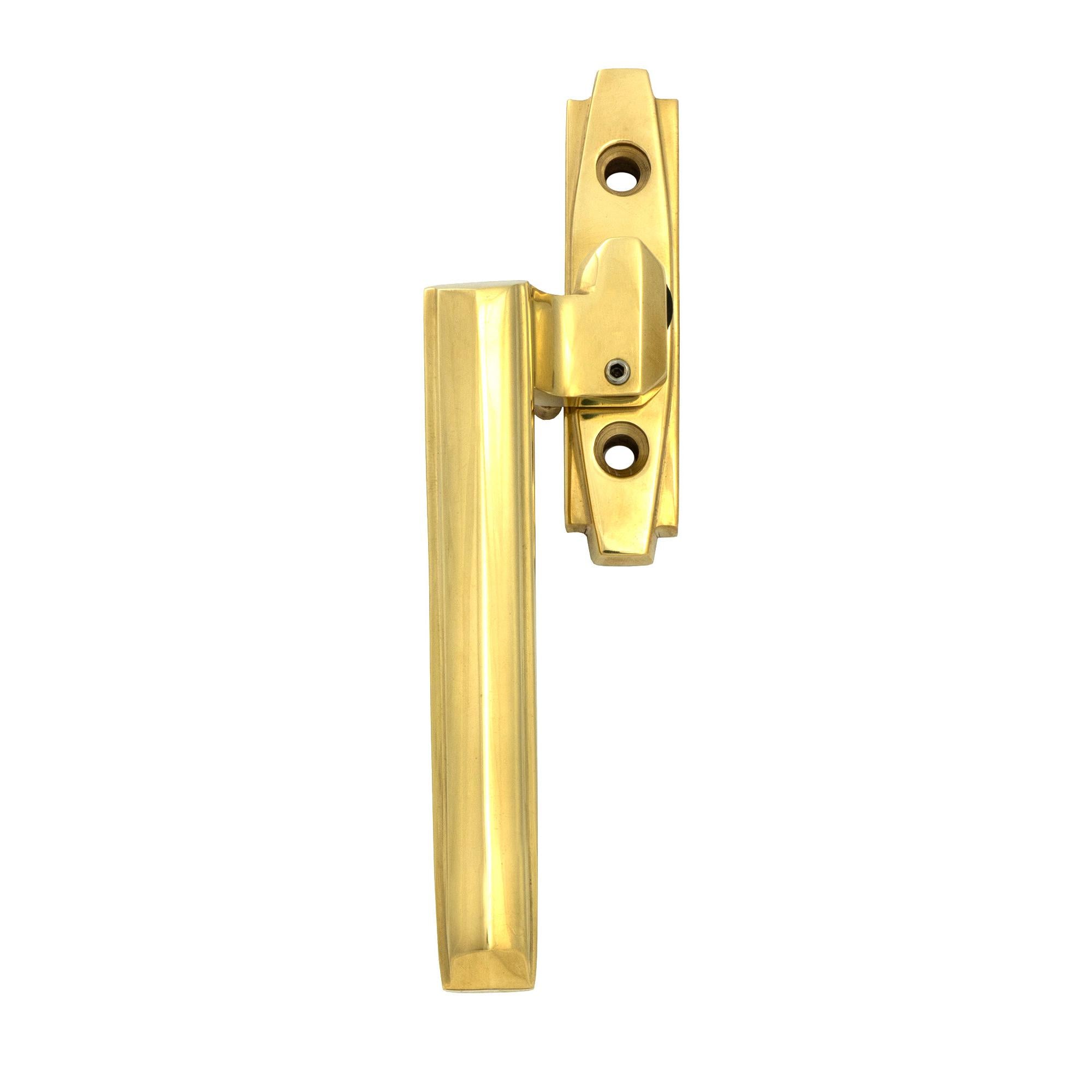 Polished Brass Art Deco Espag - LH - Espag. Fasteners - From The Anvil - Yester Home
