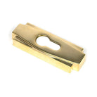 Polished Brass Art Deco Euro Escutcheon (Set) | From The Anvil-Euro Escutcheons-Yester Home