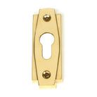 Polished Brass Art Deco Euro Escutcheon | From The Anvil - Euro Escutcheons - From The Anvil - Yester Home