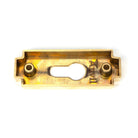 Polished Brass Art Deco Euro Escutcheon | From The Anvil - Euro Escutcheons - From The Anvil - Yester Home
