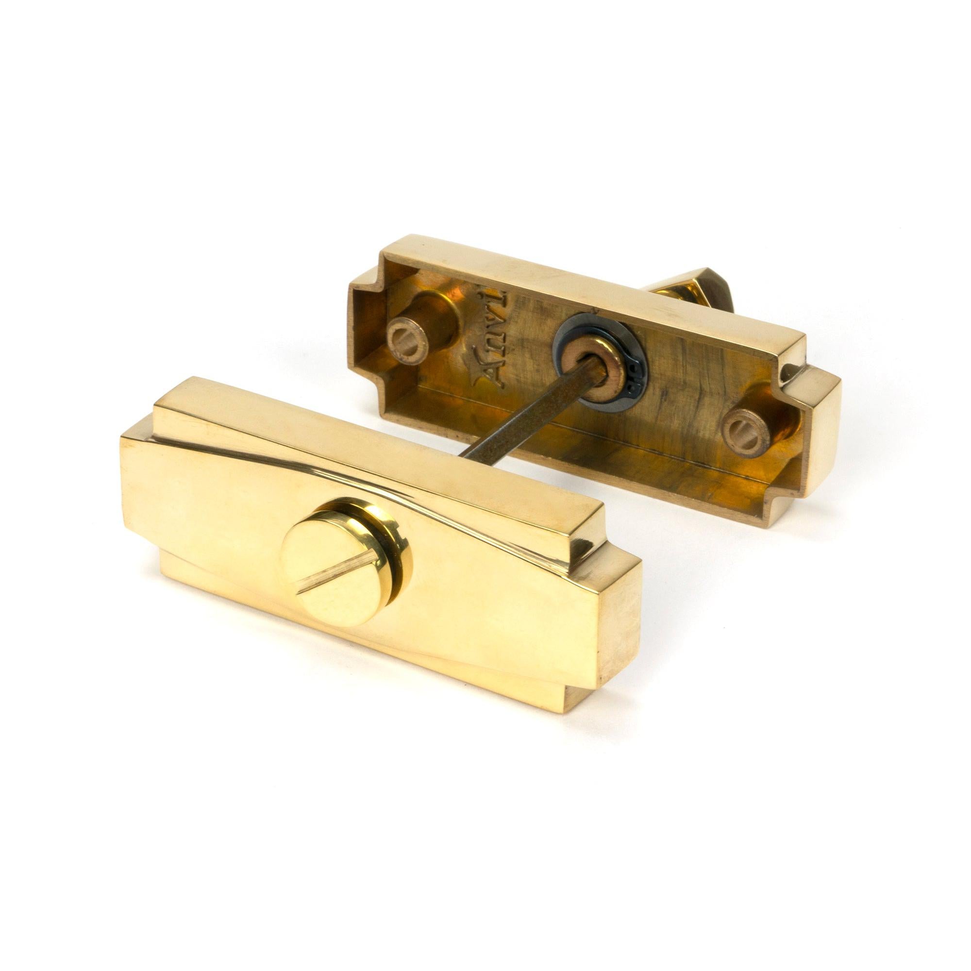 Polished Brass Art Deco Thumbturn | From The Anvil - Thumbturns - From The Anvil - Yester Home