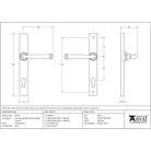 Polished Brass Avon Slimline Lever Espag. Lock Set | From The Anvil - Espagnolette - From The Anvil - Yester Home