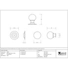 Polished Brass Ball Cabinet Knob 31mm | From The Anvil-Cabinet Knobs-Yester Home