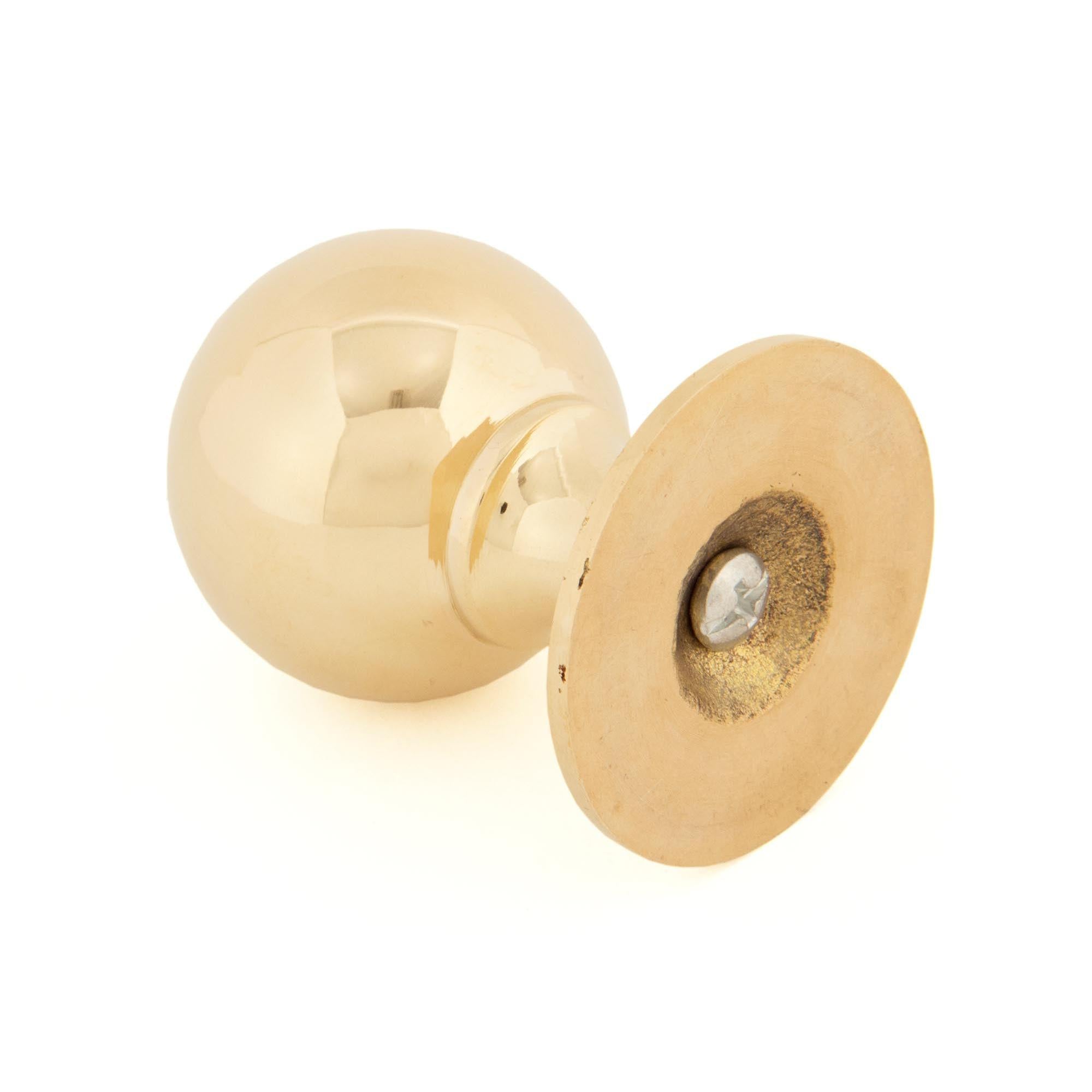 Polished Brass Ball Cabinet Knob 39mm | From The Anvil - Cabinet Knobs - From The Anvil - Yester Home