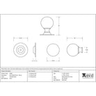 Polished Brass Ball Cabinet Knob 39mm | From The Anvil - Cabinet Knobs - From The Anvil - Yester Home