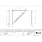 Polished Brass Barton Shelf Bracket (200mm x 200mm) | From The Anvil - Shelf Brackets - From The Anvil - Yester Home