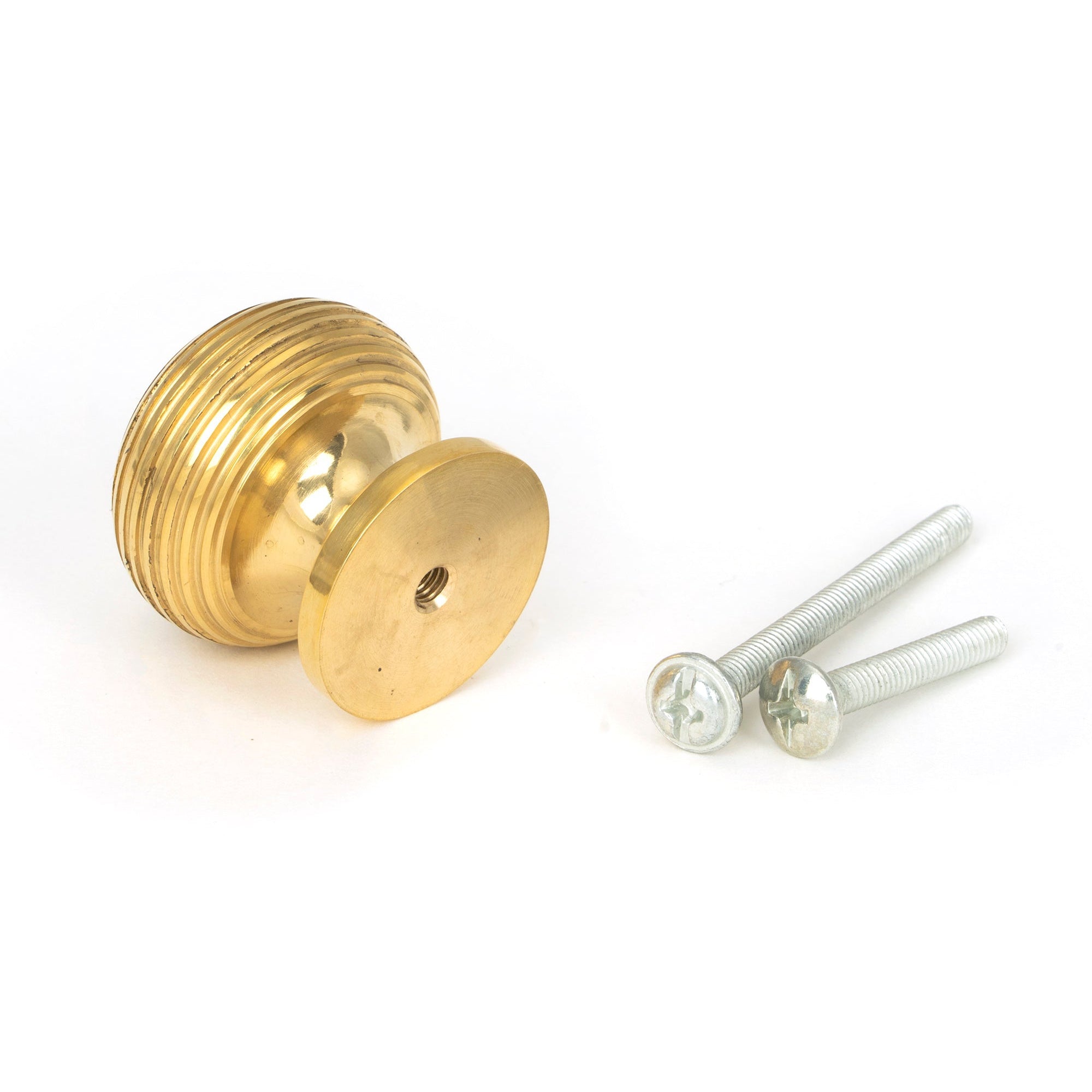 Polished Brass Beehive Cabinet Knob 30mm | From The Anvil-Cabinet Knobs-Yester Home