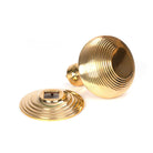 Polished Brass Beehive Centre Door Knob | From The Anvil - Centre Door Knobs - From The Anvil - Yester Home