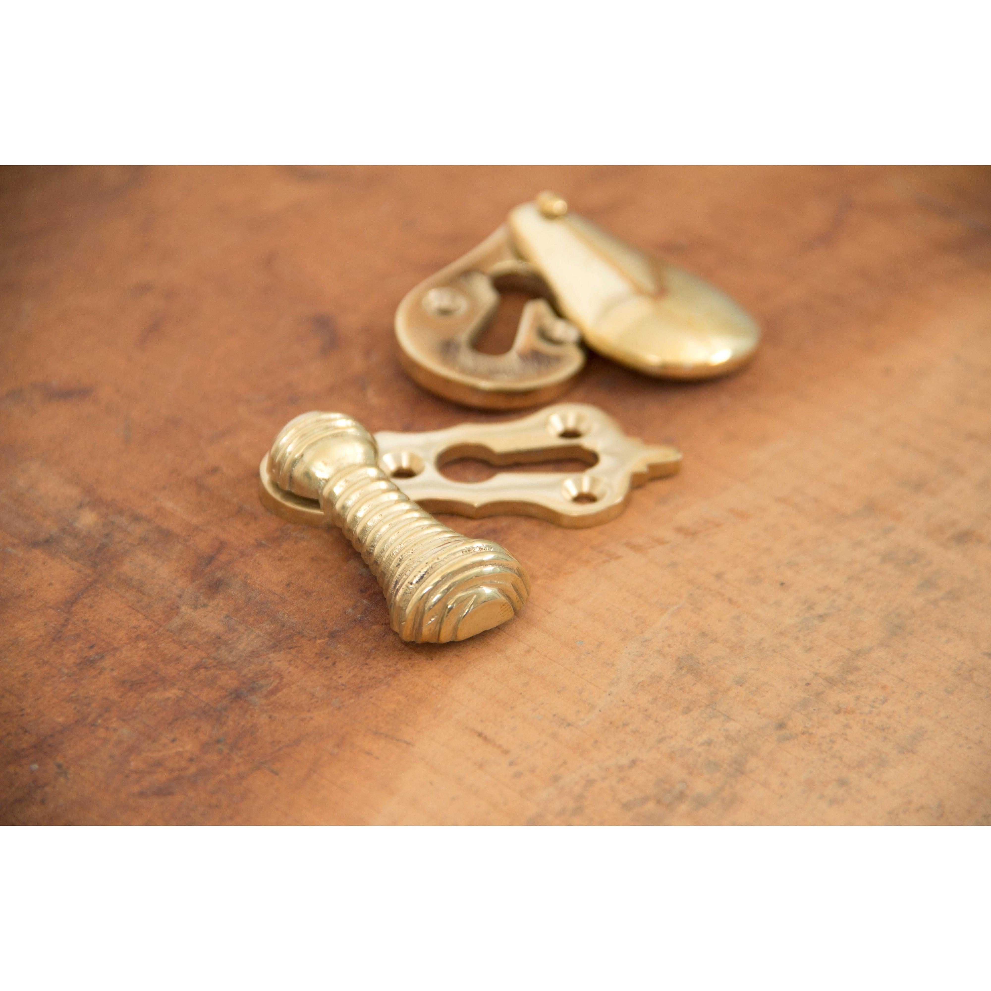Polished Brass Beehive Escutcheon | From The Anvil-Escutcheons-Yester Home