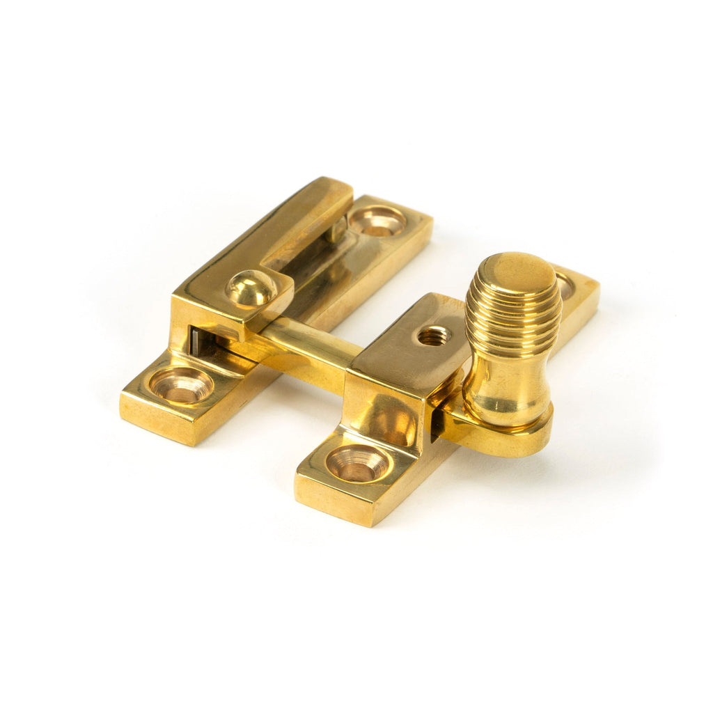 Polished Brass Beehive Quadrant Fastener - Narrow | From The Anvil-Quadrant Fasteners-Yester Home
