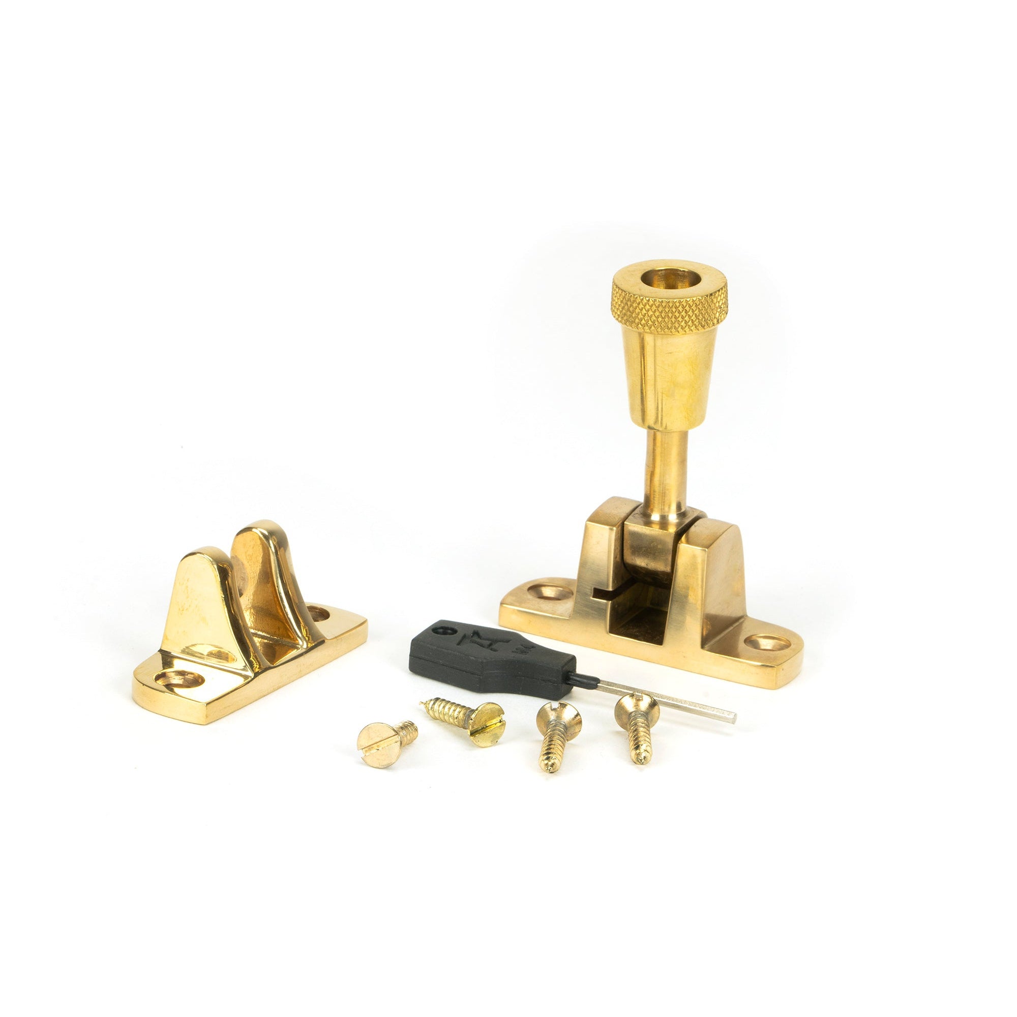 Polished Brass Brompton Brighton Fastener (Radiused) | From The Anvil-Fasteners-Yester Home