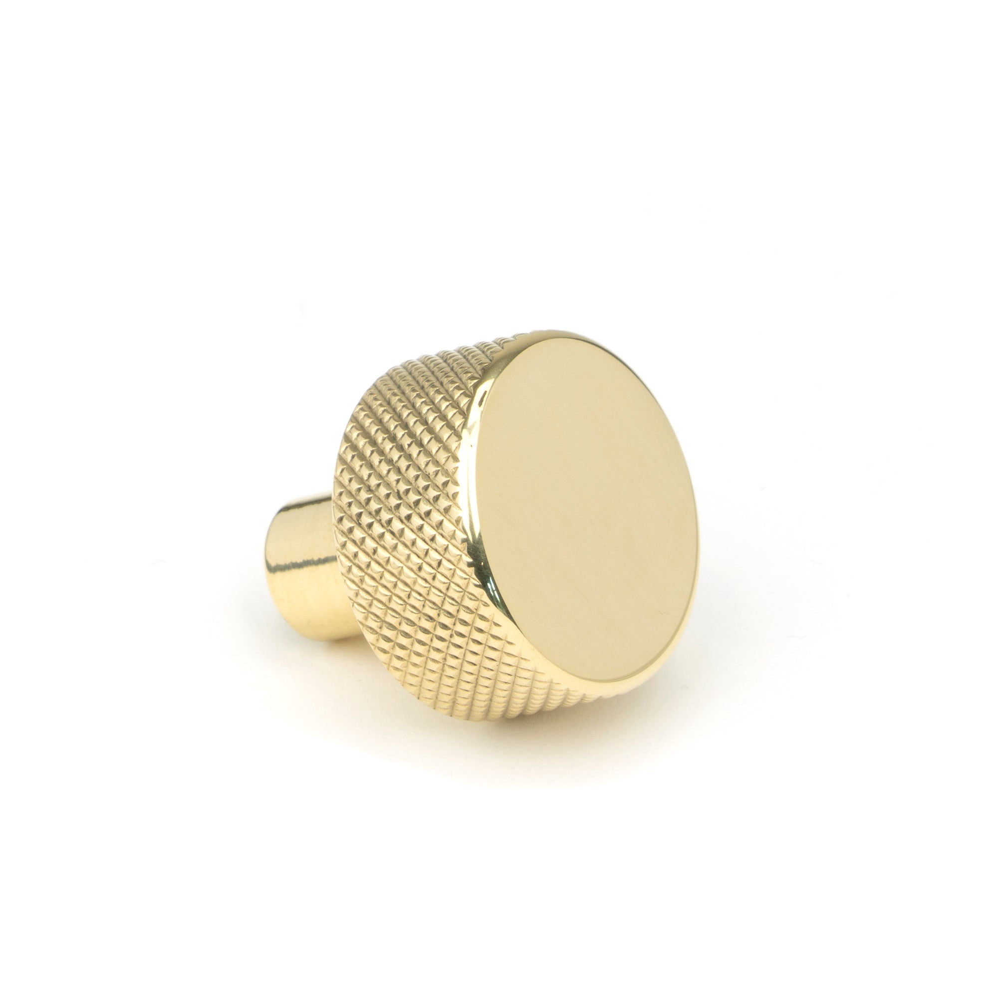 Polished Brass Brompton Cabinet Knob - 25mm (No rose) | From The Anvil-Cabinet Knobs-Yester Home