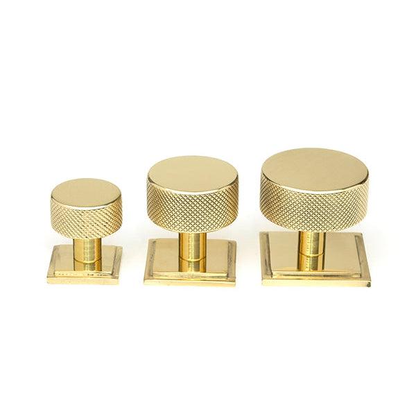 Polished Brass Brompton Cabinet Knob - 25mm (No rose) | From The Anvil-Cabinet Knobs-Yester Home