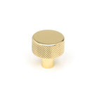 Polished Brass Brompton Cabinet Knob - 25mm (No rose) | From The Anvil-Cabinet Knobs-Yester Home