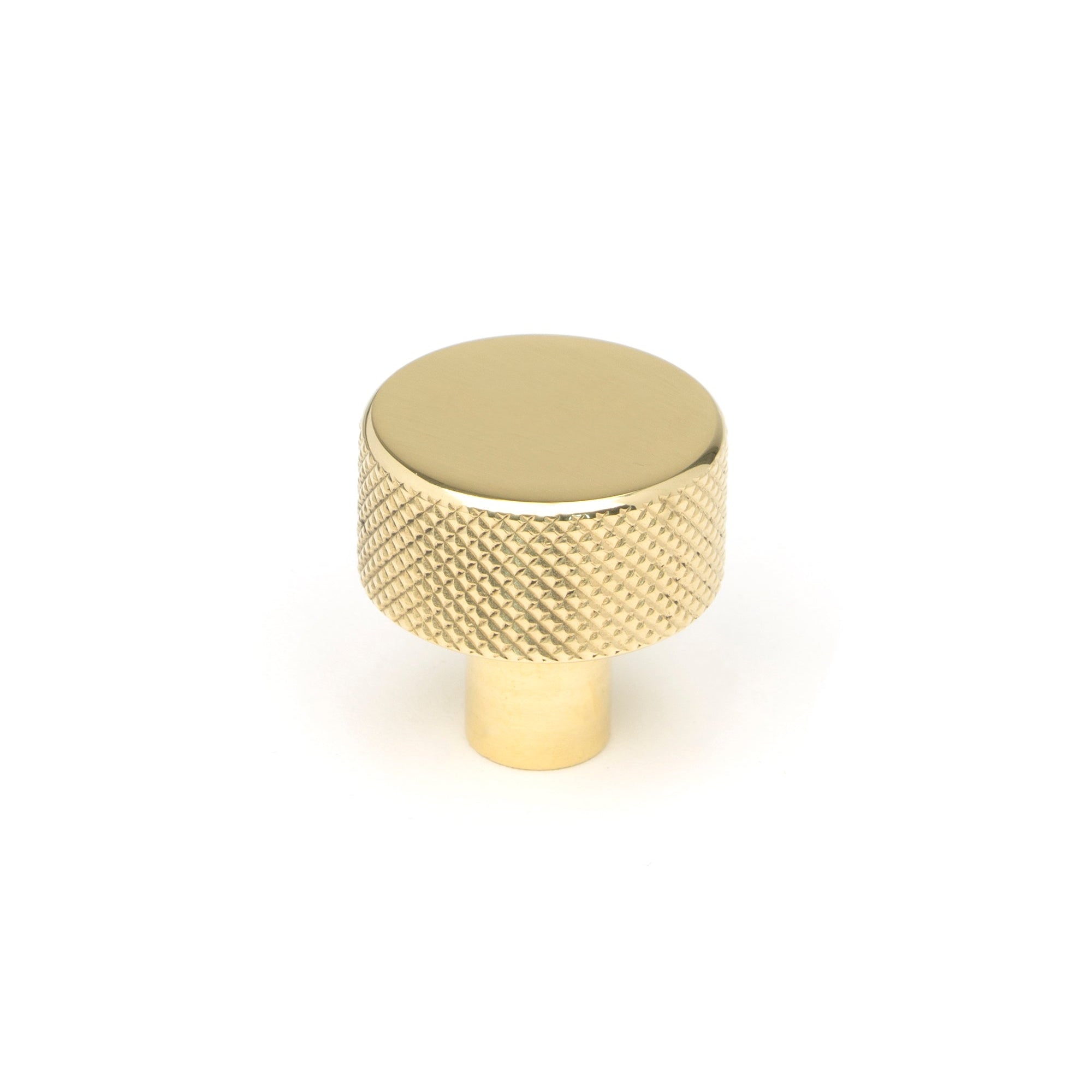 Polished Brass Brompton Cabinet Knob - 25mm (No rose) | From The Anvil-Cabinet Knobs-Yester Home