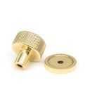 Polished Brass Brompton Cabinet Knob - 25mm (Plain) | From The Anvil-Cabinet Knobs-Yester Home