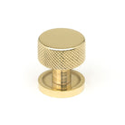 Polished Brass Brompton Cabinet Knob - 25mm (Plain) | From The Anvil-Cabinet Knobs-Yester Home