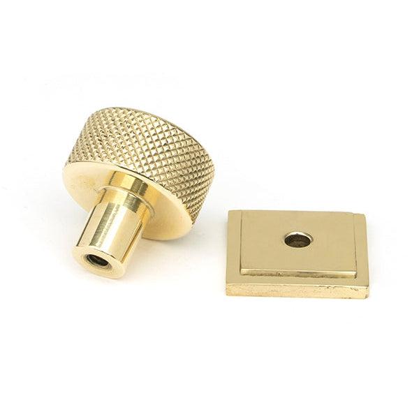 Polished Brass Brompton Cabinet Knob - 25mm (Square) | From The Anvil-Cabinet Knobs-Yester Home