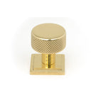 Polished Brass Brompton Cabinet Knob - 25mm (Square) | From The Anvil-Cabinet Knobs-Yester Home