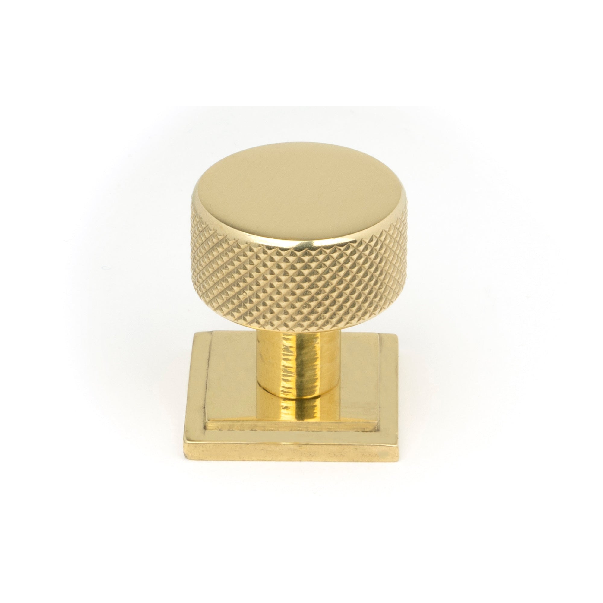 Polished Brass Brompton Cabinet Knob - 25mm (Square) | From The Anvil-Cabinet Knobs-Yester Home