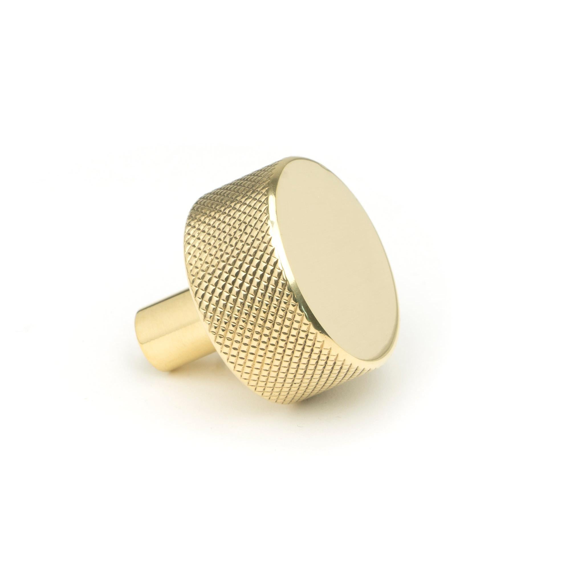 Polished Brass Brompton Cabinet Knob - 32mm (No rose) | From The Anvil - Cabinet Knobs - From The Anvil - Yester Home