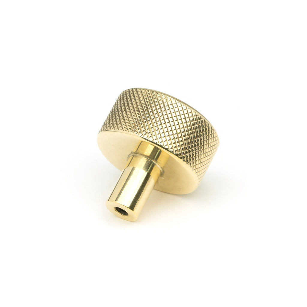 Polished Brass Brompton Cabinet Knob - 32mm (No rose) | From The Anvil-Cabinet Knobs-Yester Home