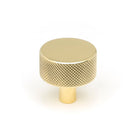 Polished Brass Brompton Cabinet Knob - 32mm (No rose) | From The Anvil-Cabinet Knobs-Yester Home