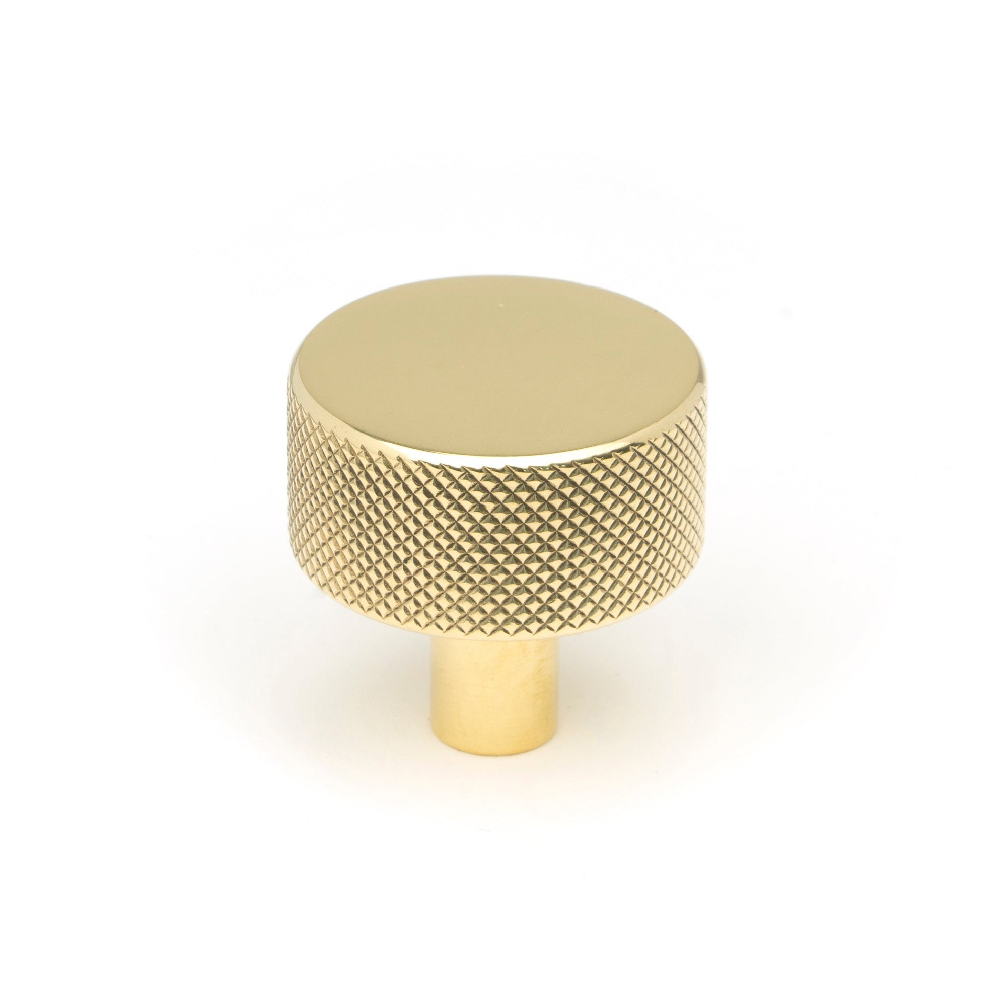 Polished Brass Brompton Cabinet Knob - 32mm (No rose) | From The Anvil-Cabinet Knobs-Yester Home
