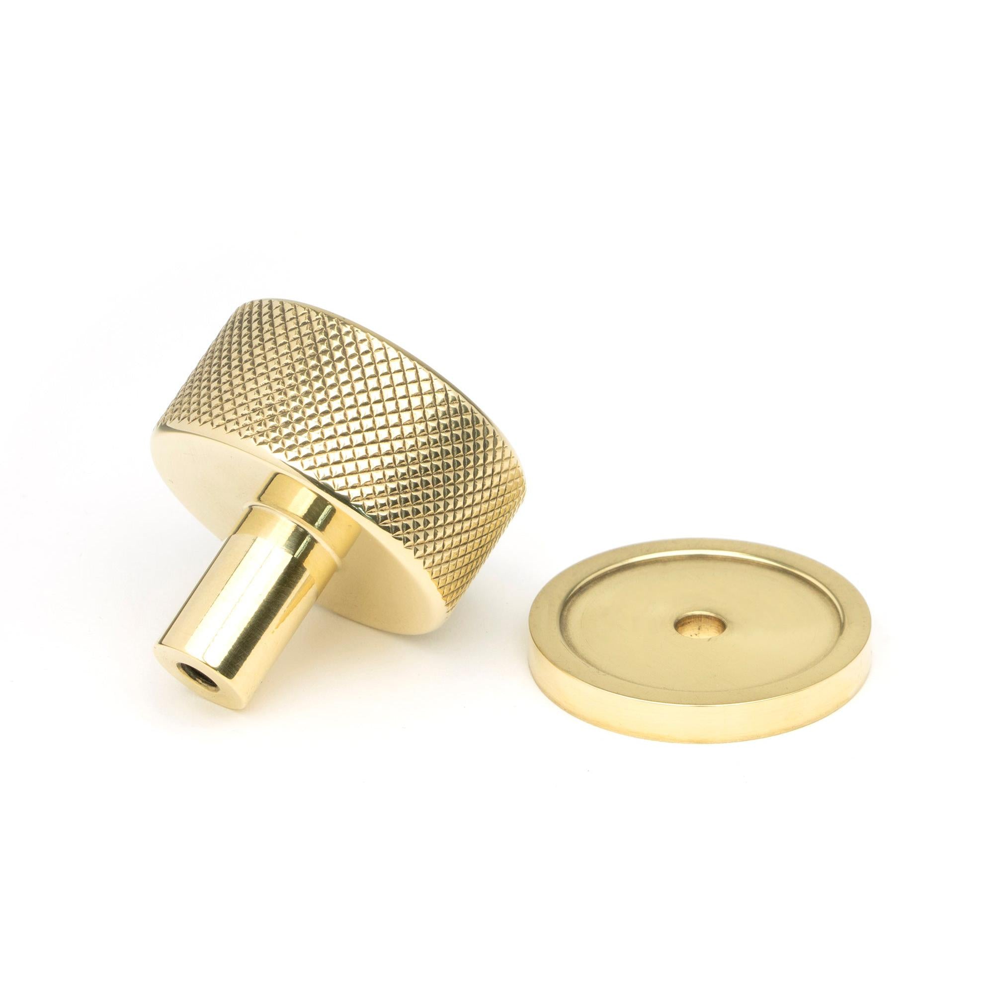 Polished Brass Brompton Cabinet Knob - 32mm (Plain) | From The Anvil - Cabinet Knobs - From The Anvil - Yester Home
